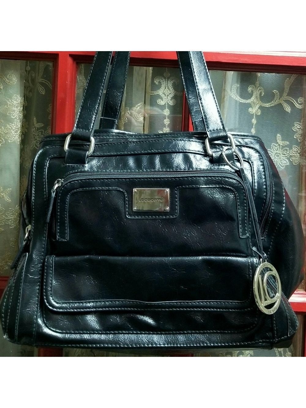Liz Claiborne Black Patent Leather Purse